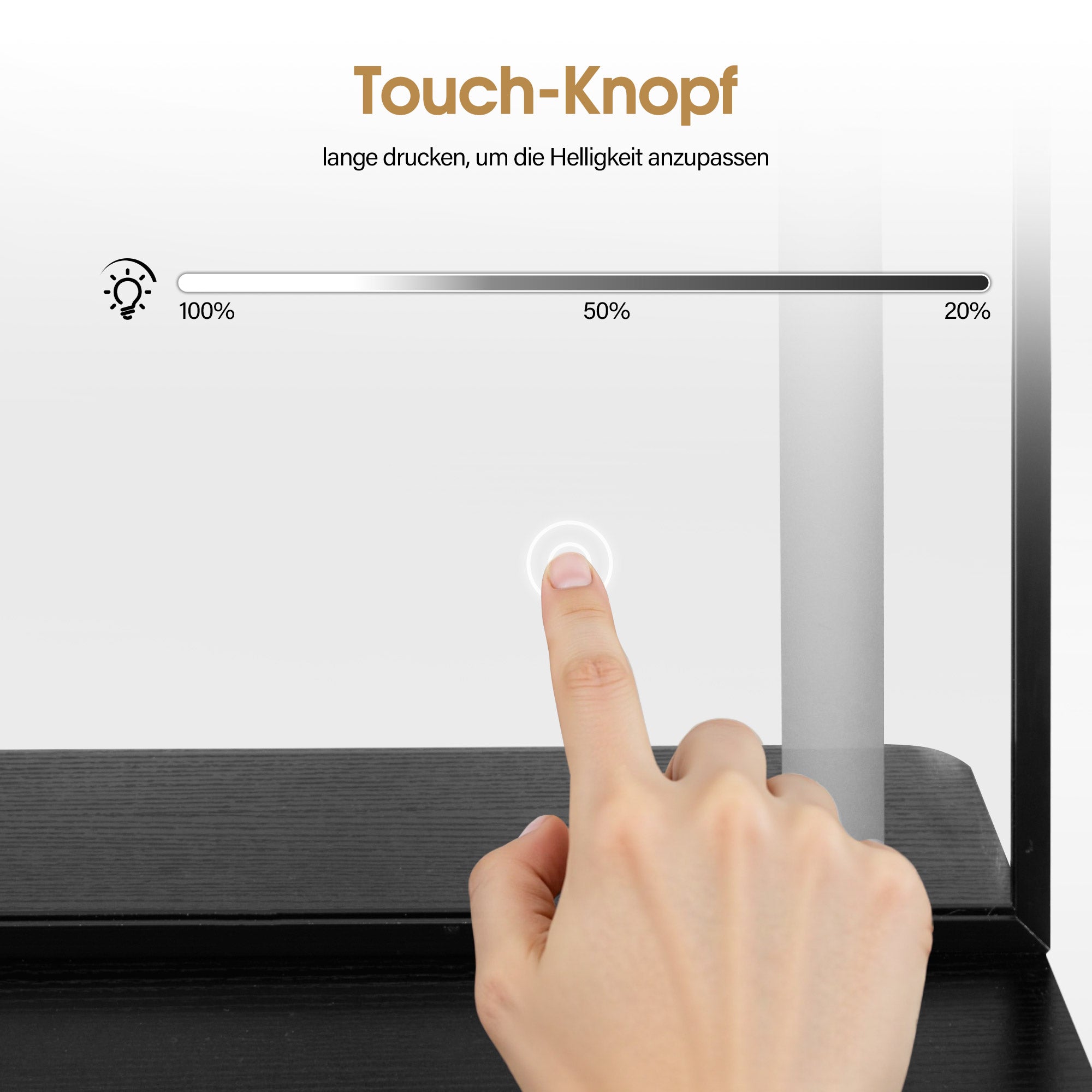 BarberPub Wandspiegel mit Beleuchtung, Ganzkörperspiegel mit Aluminiumrahmen, Großer Spiegel mit Ablage, Touch-Schalter, 3 Lichtfarben Dimmbar, für Friseursalon, 17x65x177 cm, J6270