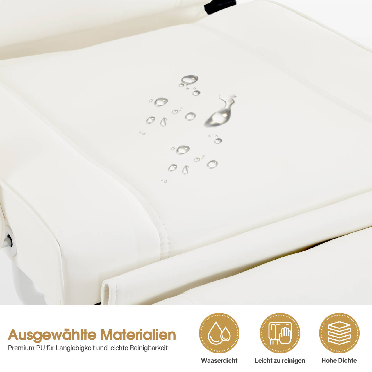 Barberpub Kosmetikliege Klappbar, Massageliege 80cm breit, behandlungsliege Wimpern, Tattoo Liege für SPA Salon, Verstellbare Handstütze für Kosmetiker 185x80x90 cm 0726 (Weiß/PU)