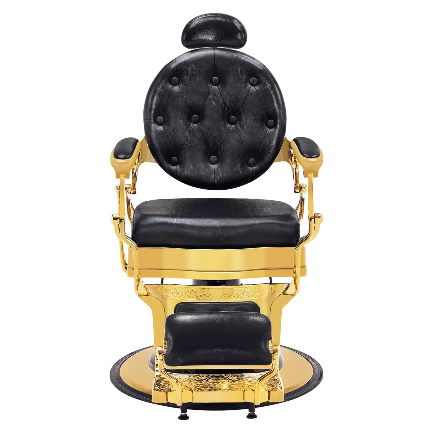 Barberpub Friseurstuhl Friseursessel mit Retro-/ Vintage Stil Gold 2935GD