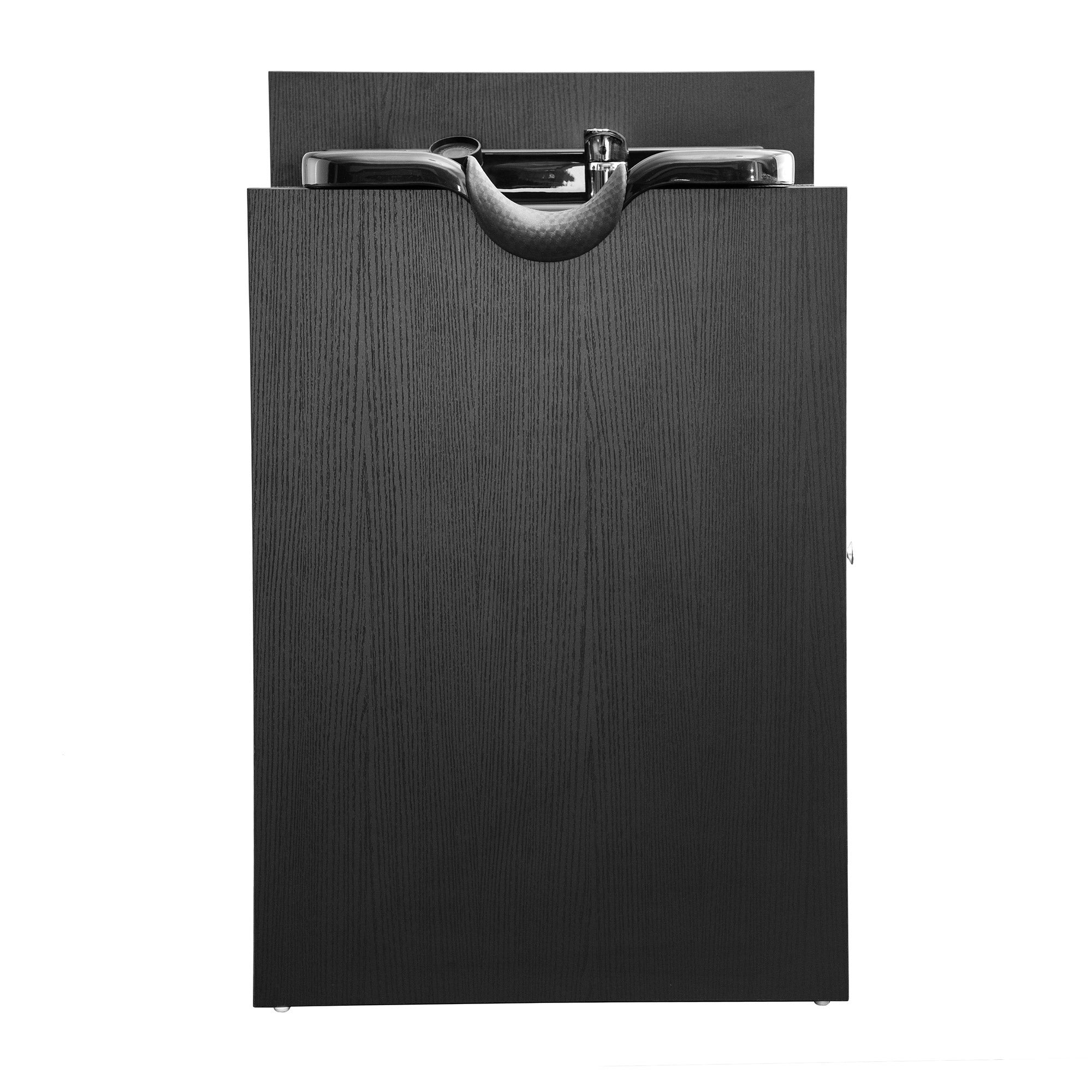 BarberPub Professionelle Rückwärtswaschanlage ohne Stuhl Friseurwaschplatz Waschtisch mit Rückwärtswaschbecken Saloneinrichtung 7134 ( Schwarz)