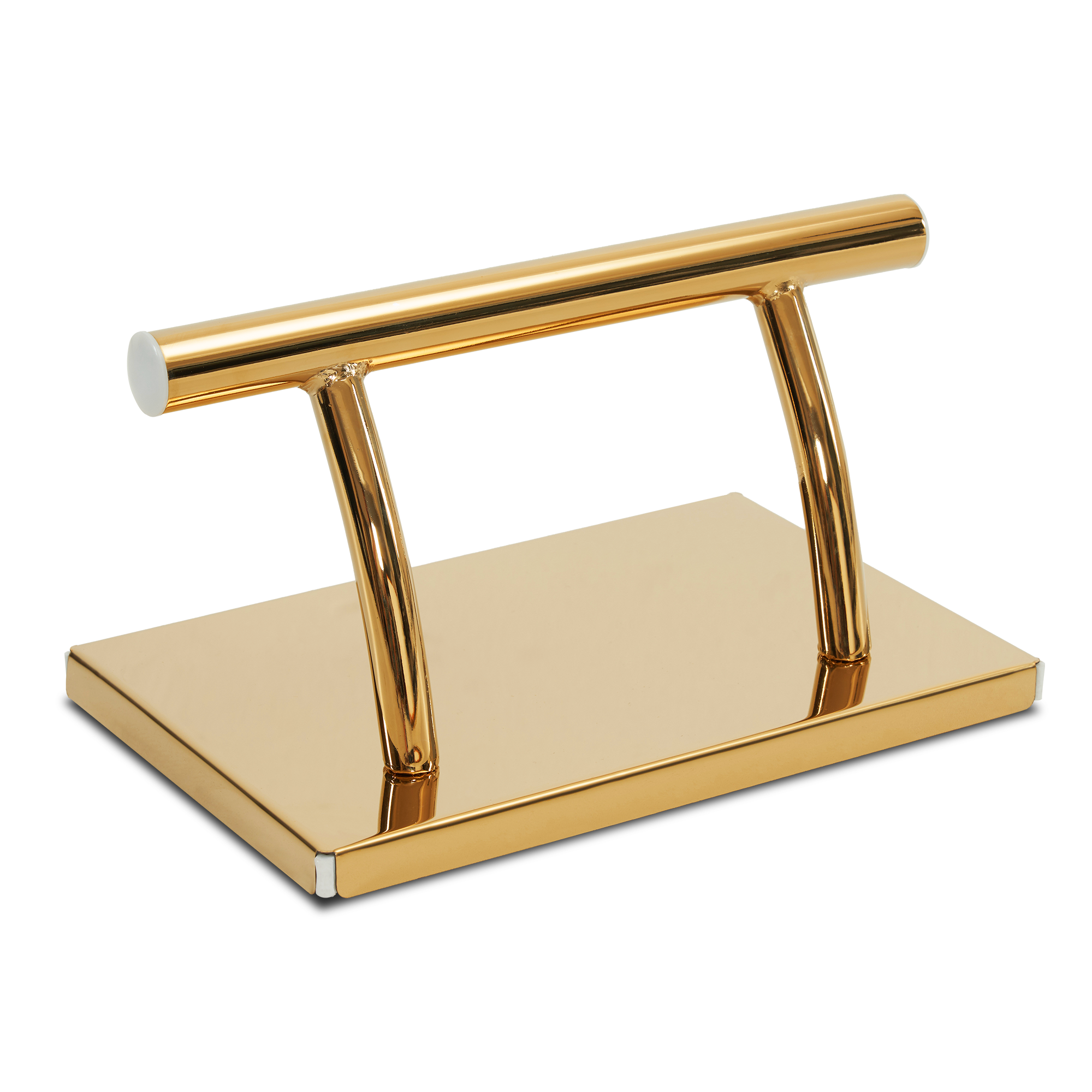Repose-pieds professionnel en acier inoxydable pour barbier, repose-pieds à pédale mobile, repose-pieds, chaise de coiffure, équipement de salon, FT001, (argent/or)