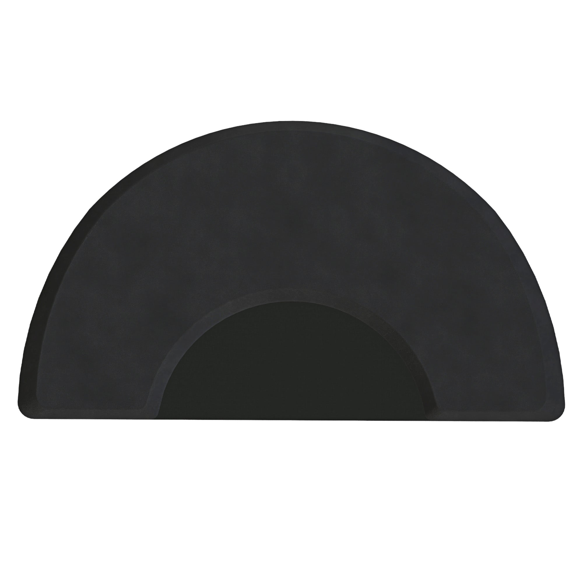 Tapis anti-fatigue BarberPub pour coiffeurs, tapis de sol ergonomique pour salon de coiffure, demi-cercle de 2 cm d'épaisseur, M122 (noir)