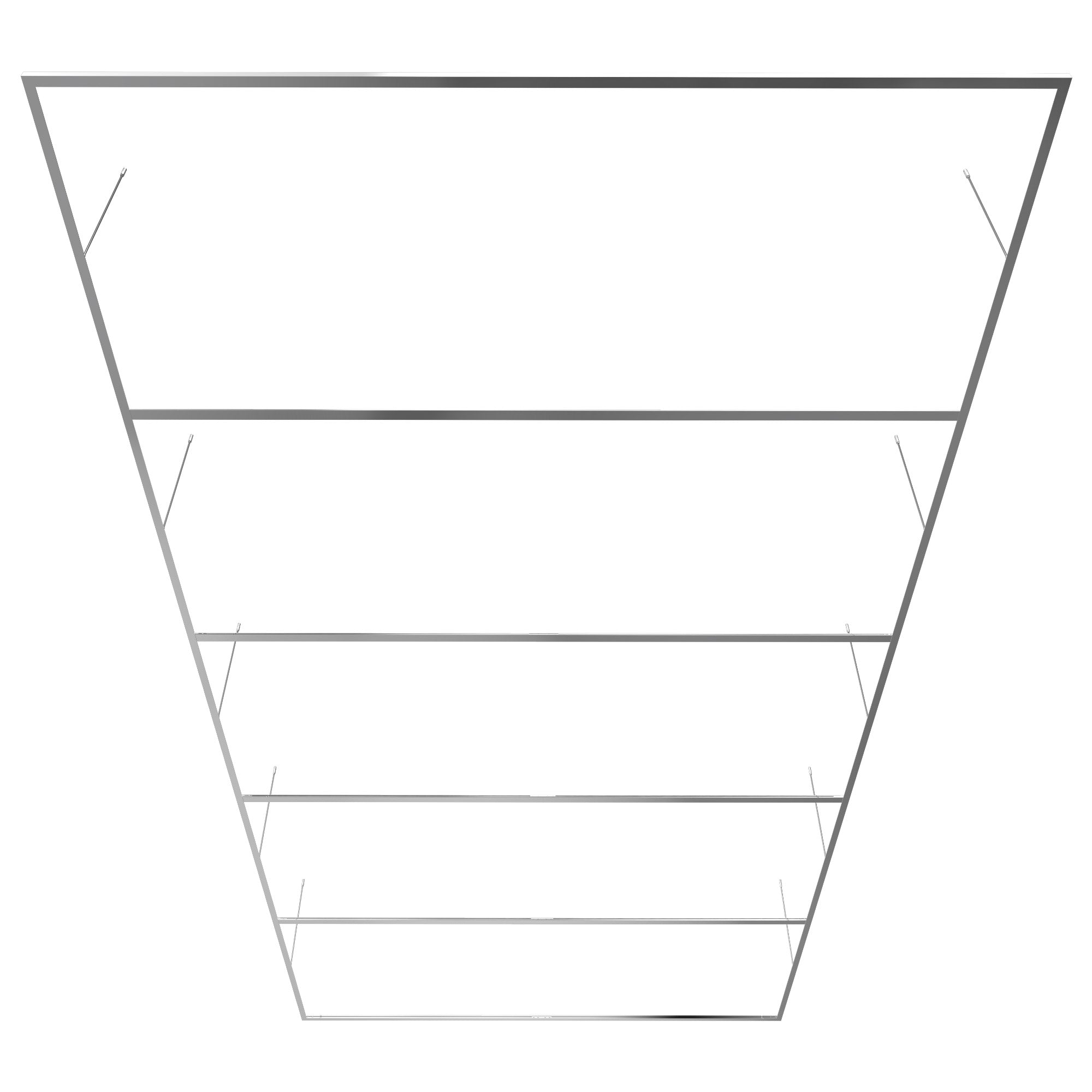 BarberPub Aluminiumrahmen für Hexagon LED-Garage Light LP003/LP004/LP005, Montagezubehör für Deckeninstallation, Stabile Befestigung für Werkstatt & Friseursalon, 242 × 484 cm