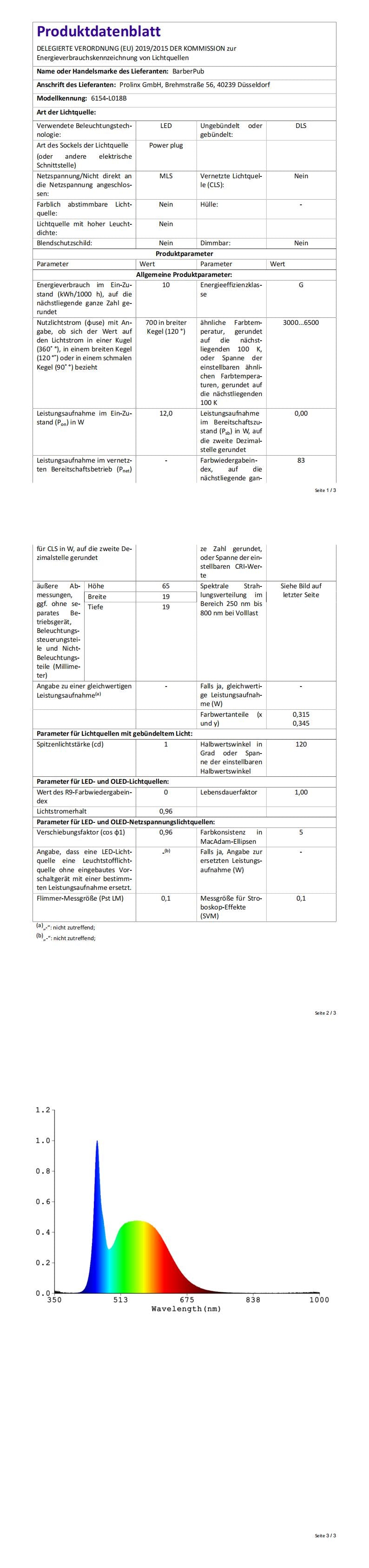 Poteau de barbier avec éclairage LED, équipement de salon, colonne rotative pour salon de coiffure L018B