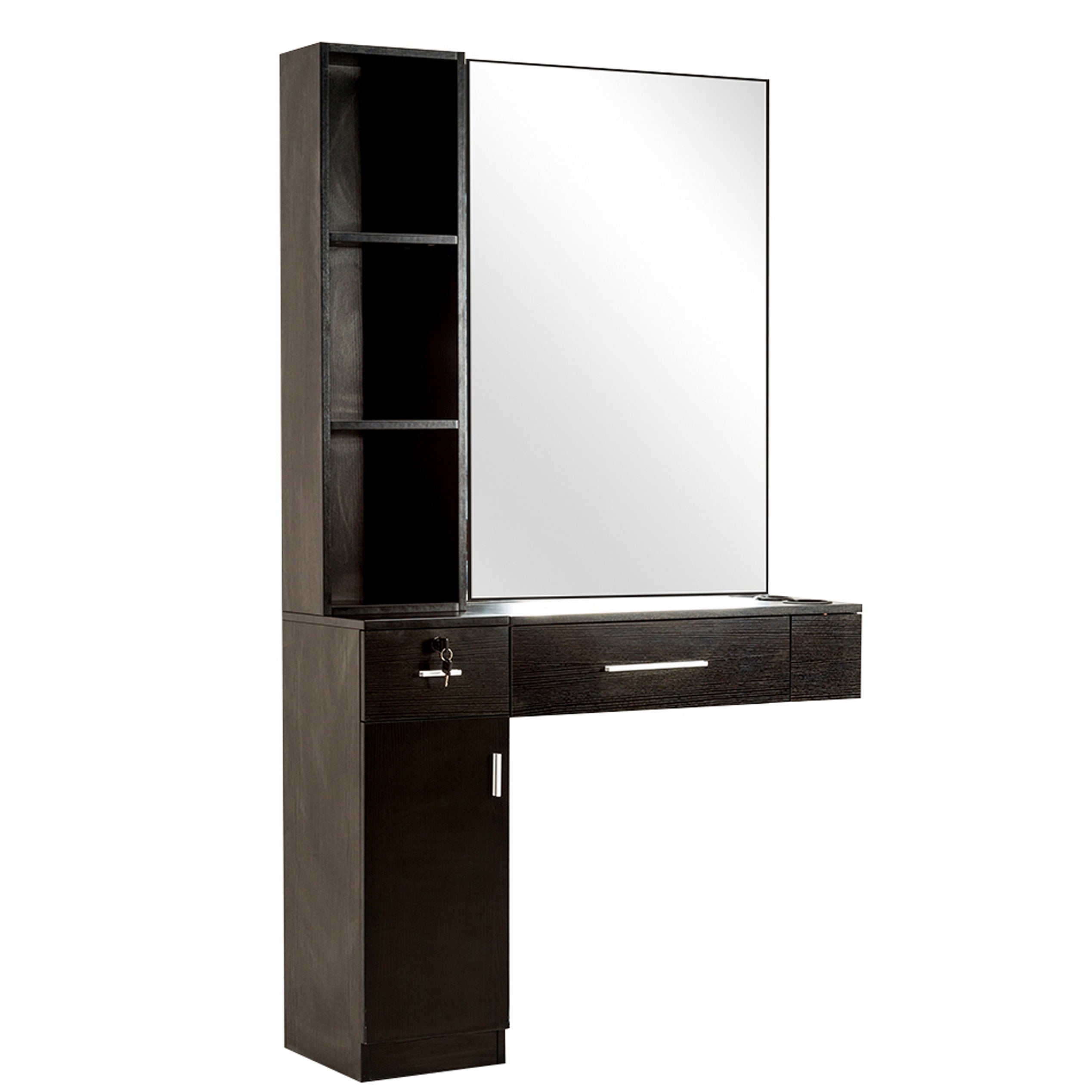 Barberpub station de coiffure station de service table miroir table de coiffure armoire miroir 6154-3036BK