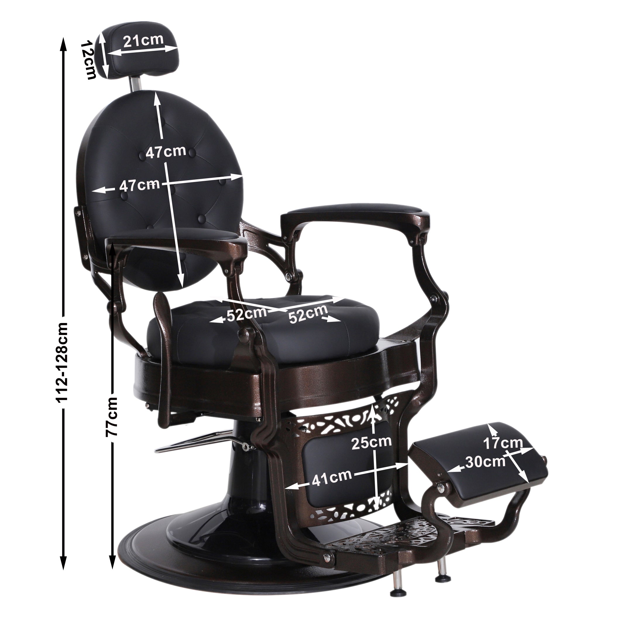 Chaise de barbier Barberpub, chaise de coiffeur, chaise d'opération, équipement de coiffure 3849BK