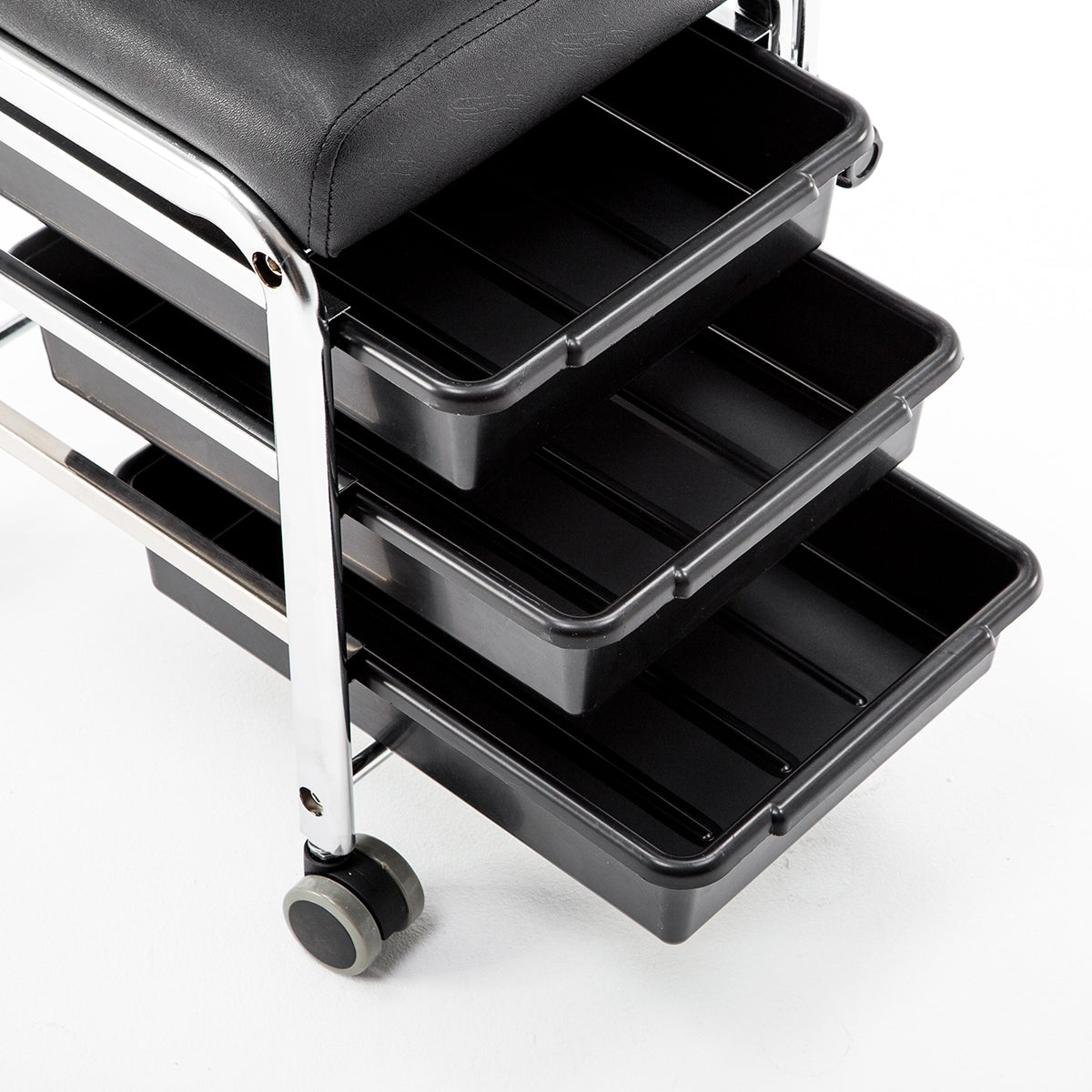 Tabouret de pédicure pour salon de coiffure, tabouret roulant pour soins des pieds, chaise de manucure et de cosmétique pour les ongles 5005BK/W