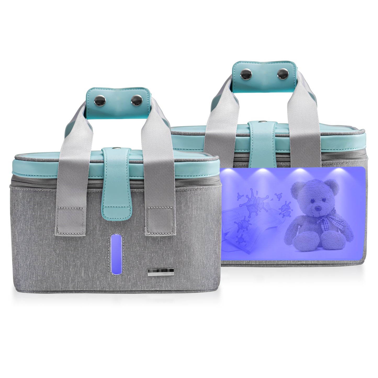 BarberPub tragbare UV-Licht-Sterilisator,UV-Desinfektion-Tasche, Sterilisationsbeutel, USB Aufladbar, mit 6 UVC+6 LEDs, TG27BY
