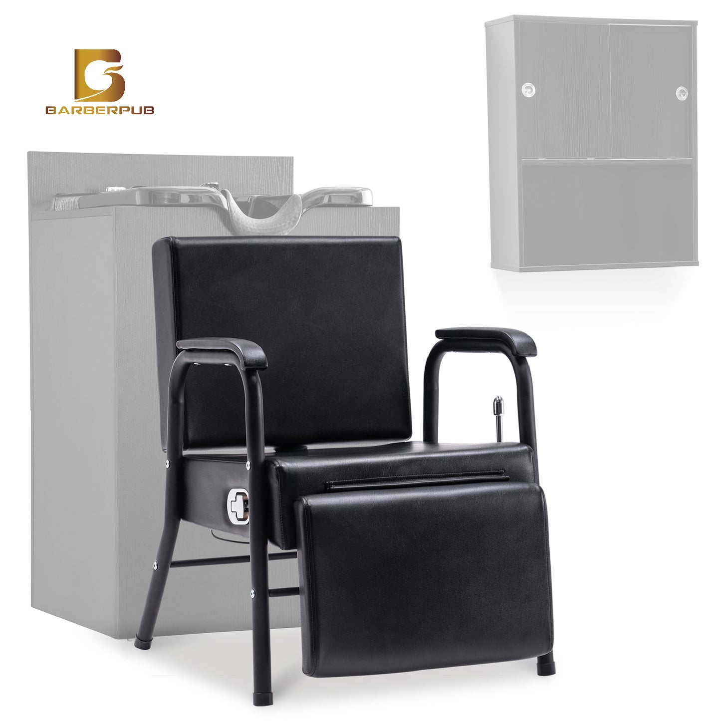 BarberPub Rückwärtswaschsessel Shampoo Chair SPA Salon Einrichtung 8145BK