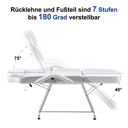 Barberpub Kosmetikliege Therapieliege Massageliege Tattooliege Kosmetikstuhl 0015BK/W