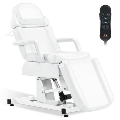 Barberpub Kosmetikliege Elektrisch, Massageliege Klappbar & Höhenverstellbar, Tattoo Liege mit 3 Motoren, Massagetisch für SPA Salon 0751 (Schwarz/Kunstleder)