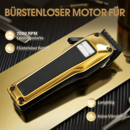 BarberPub Professional Hair Clippers, Men's Hair Trimmer with 6 Blades, 2 Casings & Charging Station, Hair Trimmer Adjustable Lever 0.5-2.0mm, Electric Beard Trimmer for Barbershop, HC176