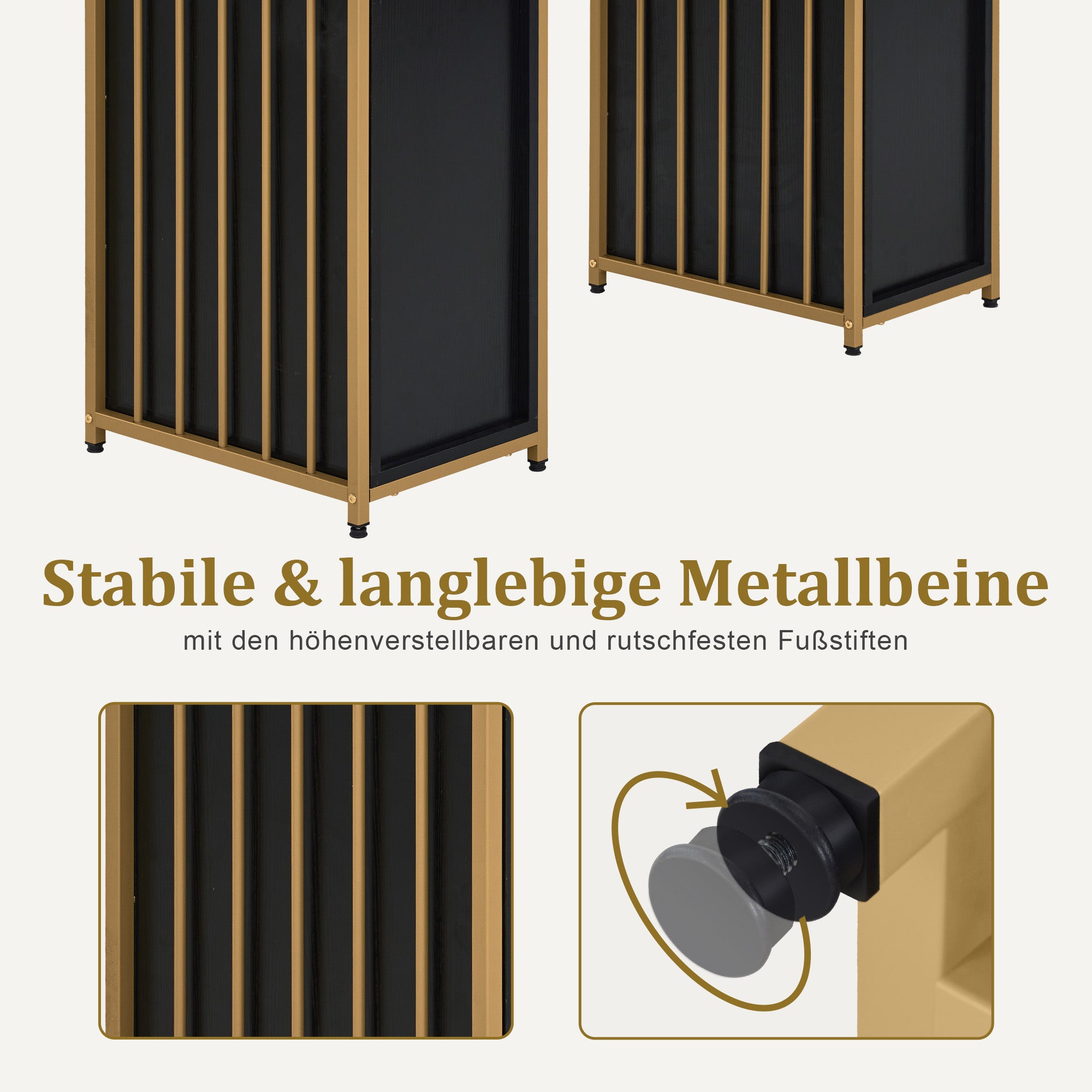 Barberpub Schminktisch mit 6 Schubladen, Nageltisch aus Holz Metallgestell, Manikürtisch, ohne Spiegel Modern 46x125x81cm, 2425