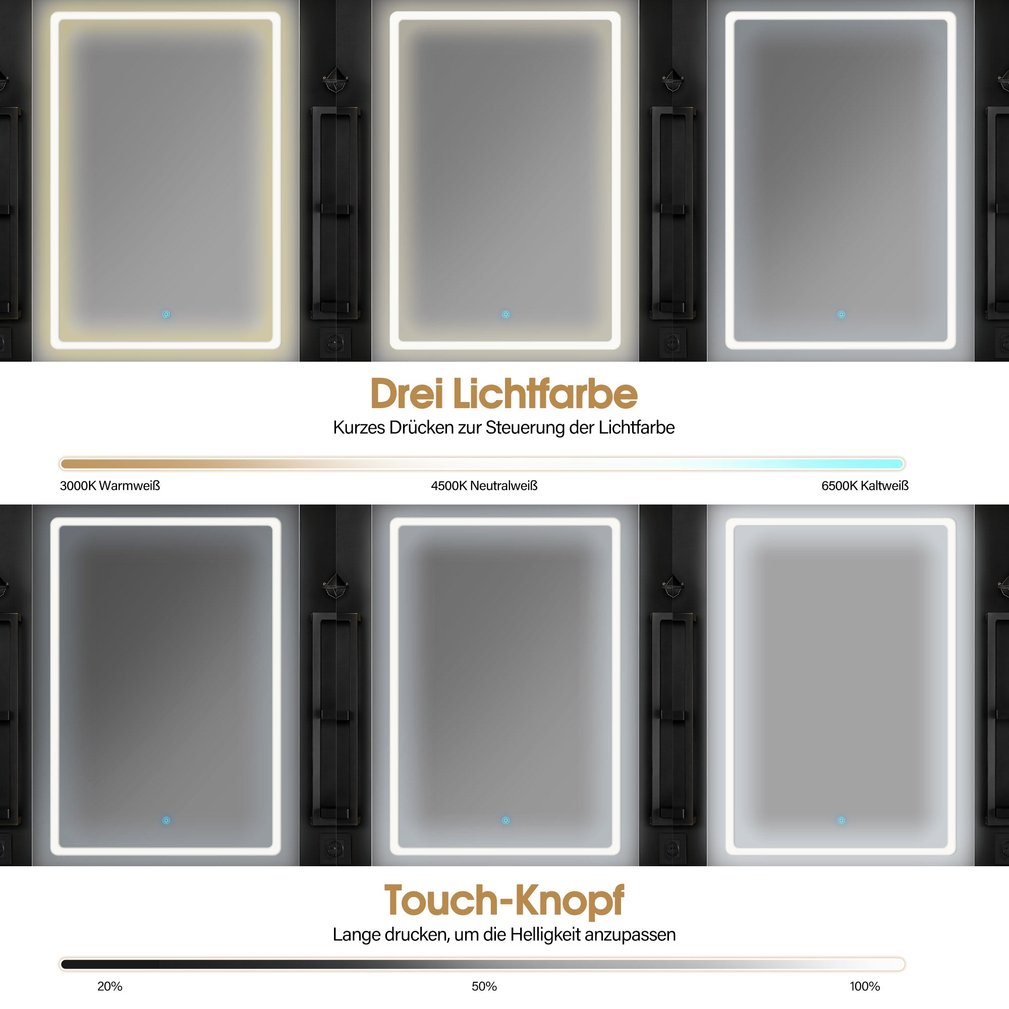 BarberPub Hairdressing Station with 4 Drawers, Vanity Table with Mirror, Styling Station with 4 Shelves & 2 Cabinets, Mirror Cabinet with Lighting, Mirror Table, Hair Salon Furniture, 3187