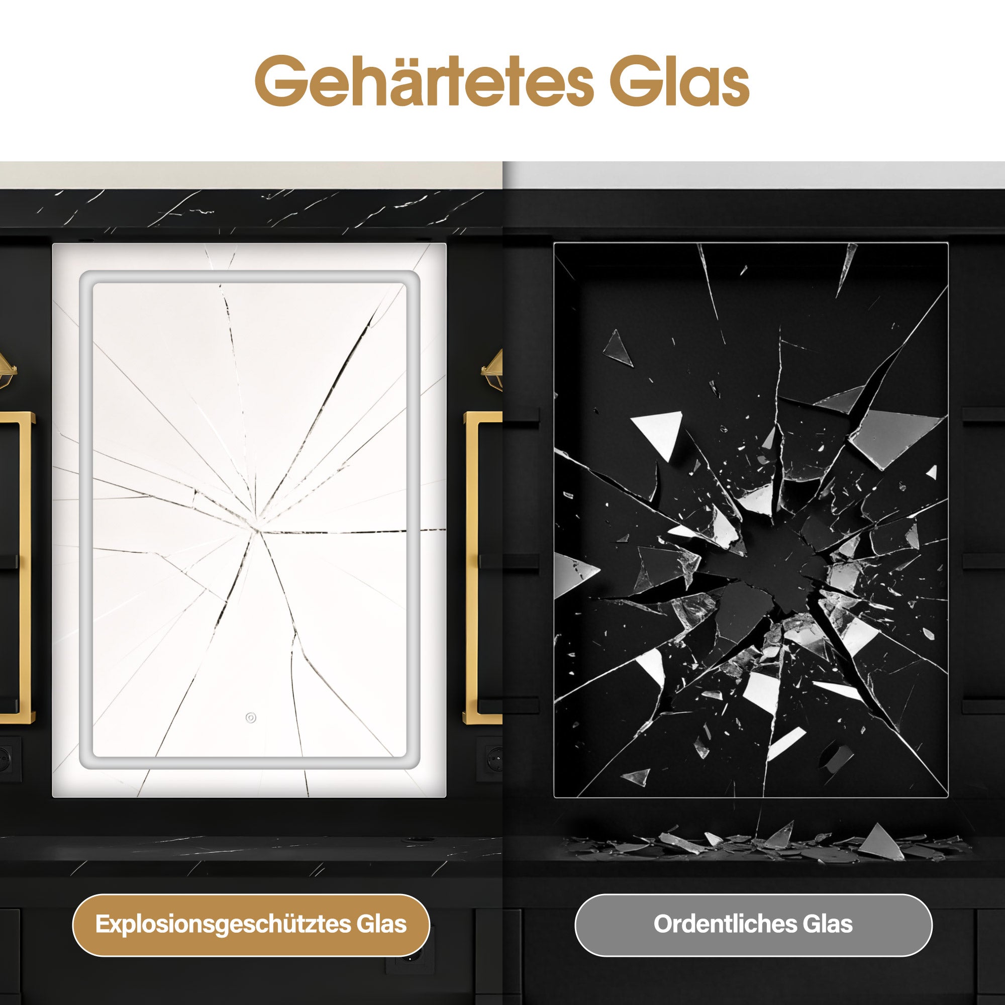 BarberPub Hairdressing Station with 4 Drawers, Vanity Table with Mirror, Styling Station with 4 Shelves & 2 Cabinets, Mirror Cabinet with Lighting, Mirror Table, Hair Salon Furniture, 3187