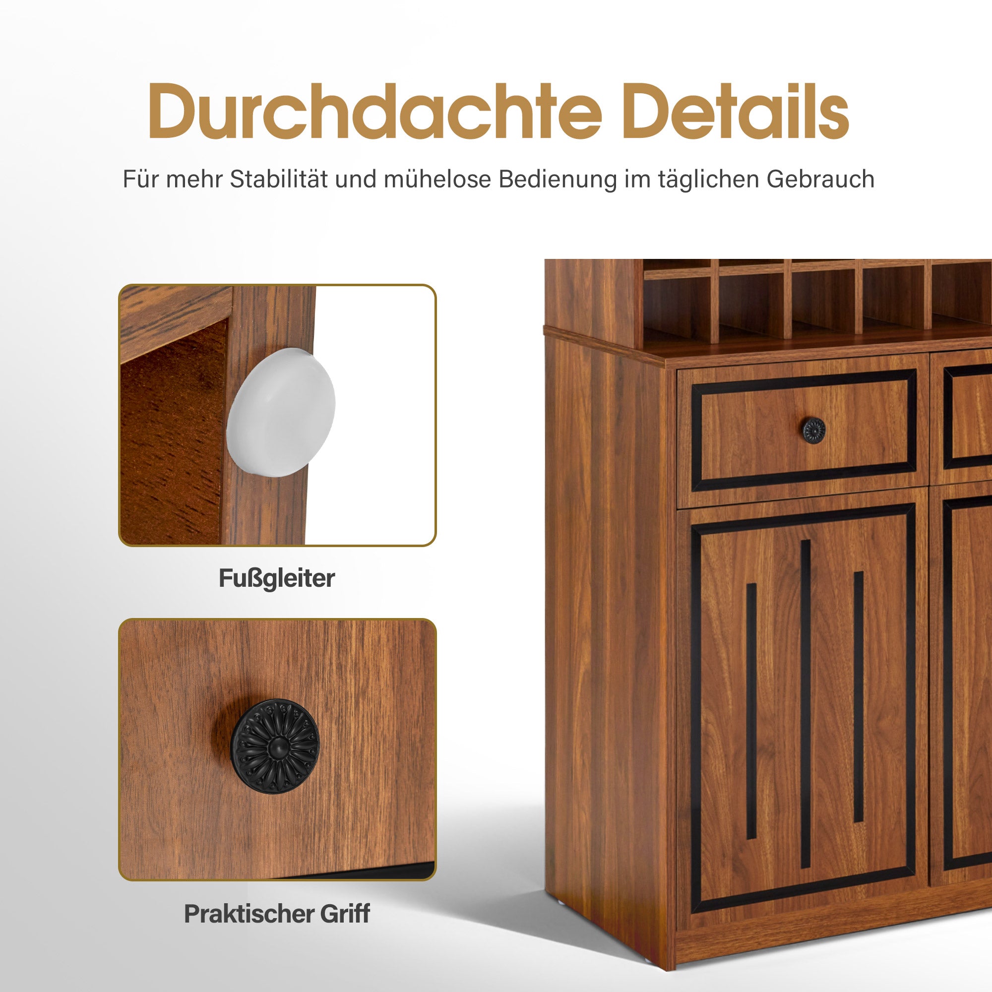 BarberPub Towel Cabinet with 2 Drawers, 42 Open Compartments & 4 Cabinets, Bathroom Cabinet Black, Tall Storage Cabinet Wood for Barbershop, Beauty Salon R6194/R6179
