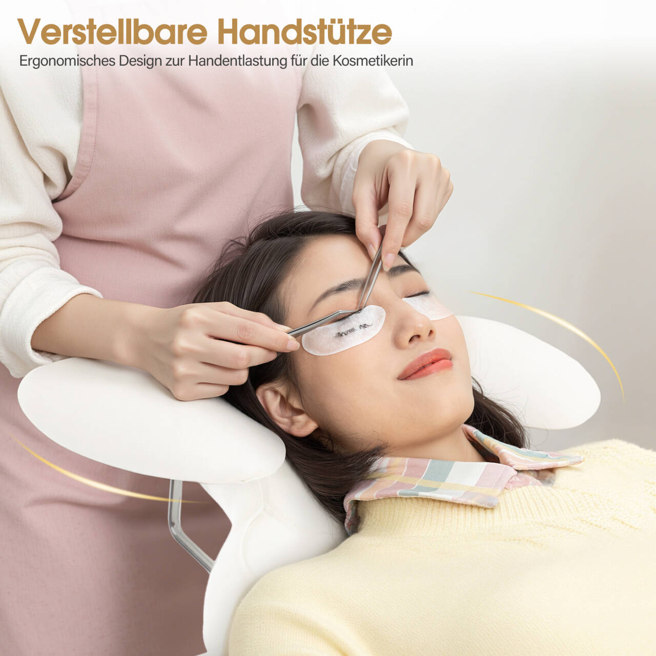 Barberpub Kosmetikliege Klappbar, Massageliege 80cm breit, behandlungsliege Wimpern, Tattoo Liege für SPA Salon, Verstellbare Handstütze für Kosmetiker 185x80x90 cm 0726 (Weiß/PU)