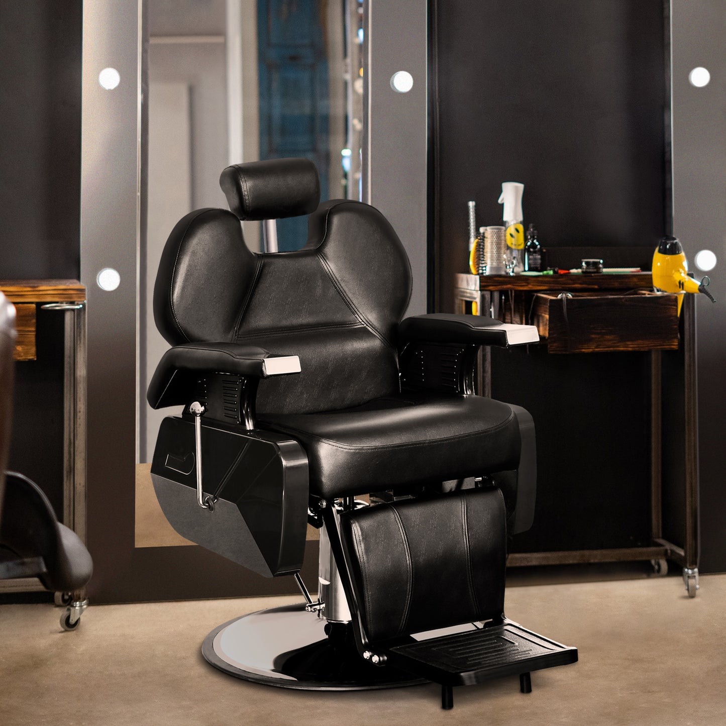 Barberpub Friseurstuhl Friseursessel Bedienungsstuhl Friseureinrichtung 2687BK