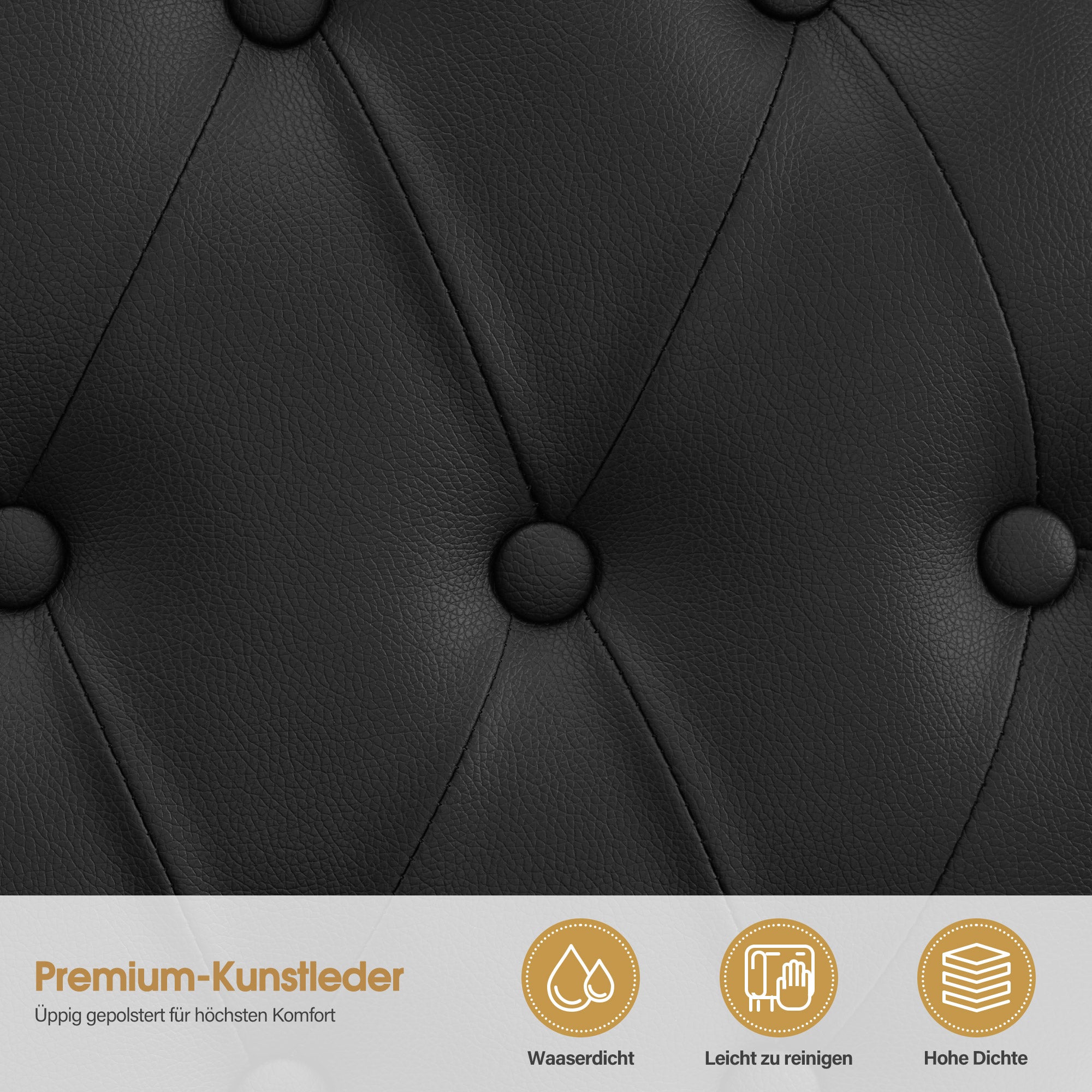 BarberPub Friseurstuhl mit Kopfstütze Kippbar, Friseureinrichtung mit Hydraulikpumpe 360° Drehbar, Höhenverstellbarer Bedienungsstuhl mit Vintage Stil, Barber Stuhl Kunstleder, 2933BK-F  (Schwarz)