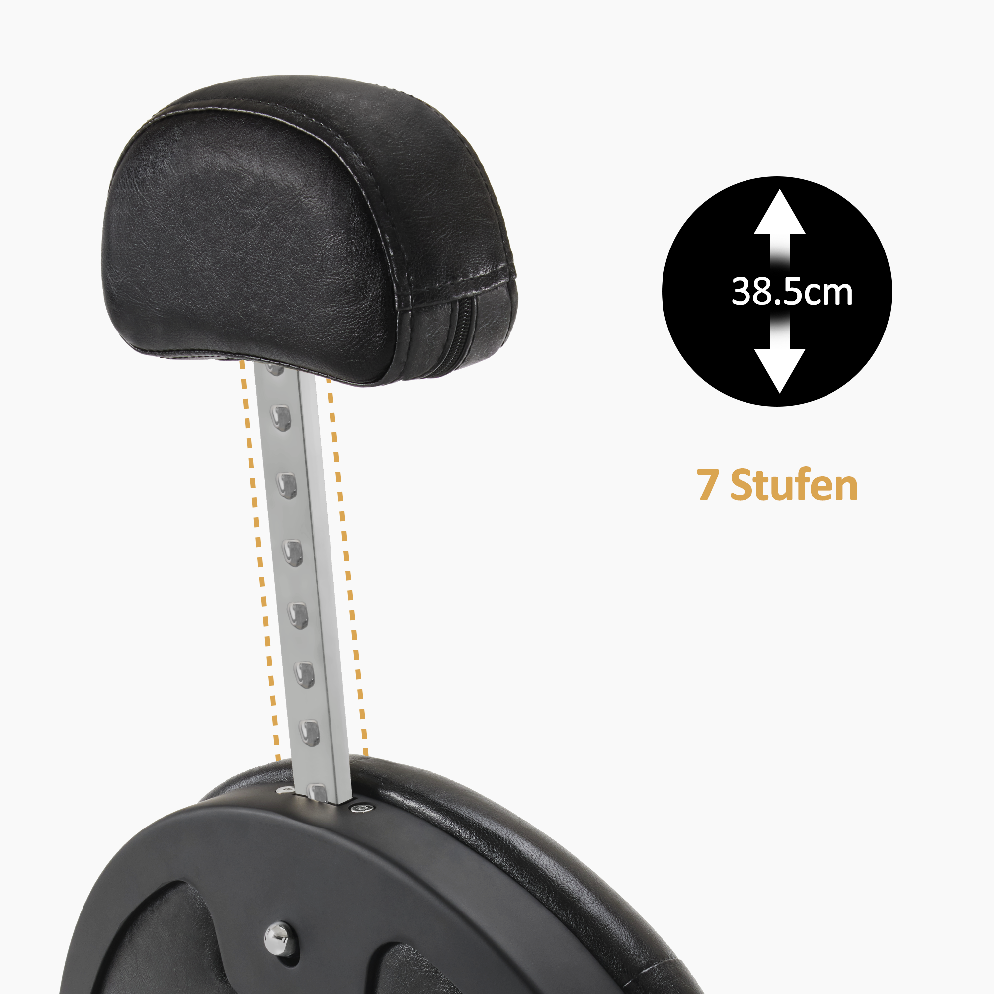 Barberpub Friseurstuhl mit Kopfstütze, Friseursessel Kippbar & Höhenverstellbar, 360°Drehbar, Barber Stuhl Retro Vintage, 2940(Schwarz)