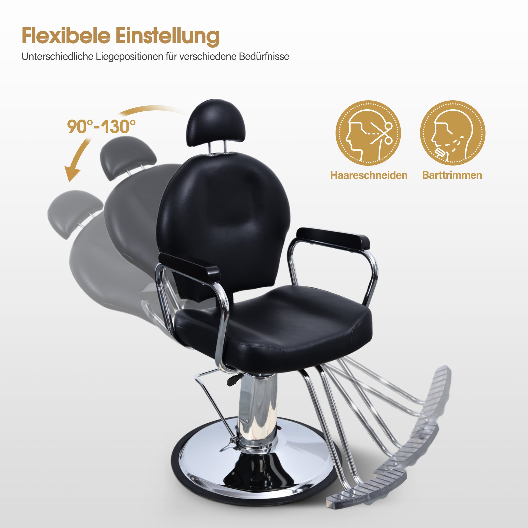 Barberpub Friseurstuhl Friseursessel Bedienungsstuhl Friseureinrichtung 3022BK