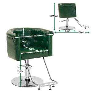 Barberpub Hydraulischer Friseurstuhl, Friseursessel Bedienungsstuhl  Höhenverstellbar, barber chair Drehstuhl Schönheitssalon-stuhl Friseureinrichtung, Kunstleder, 3807