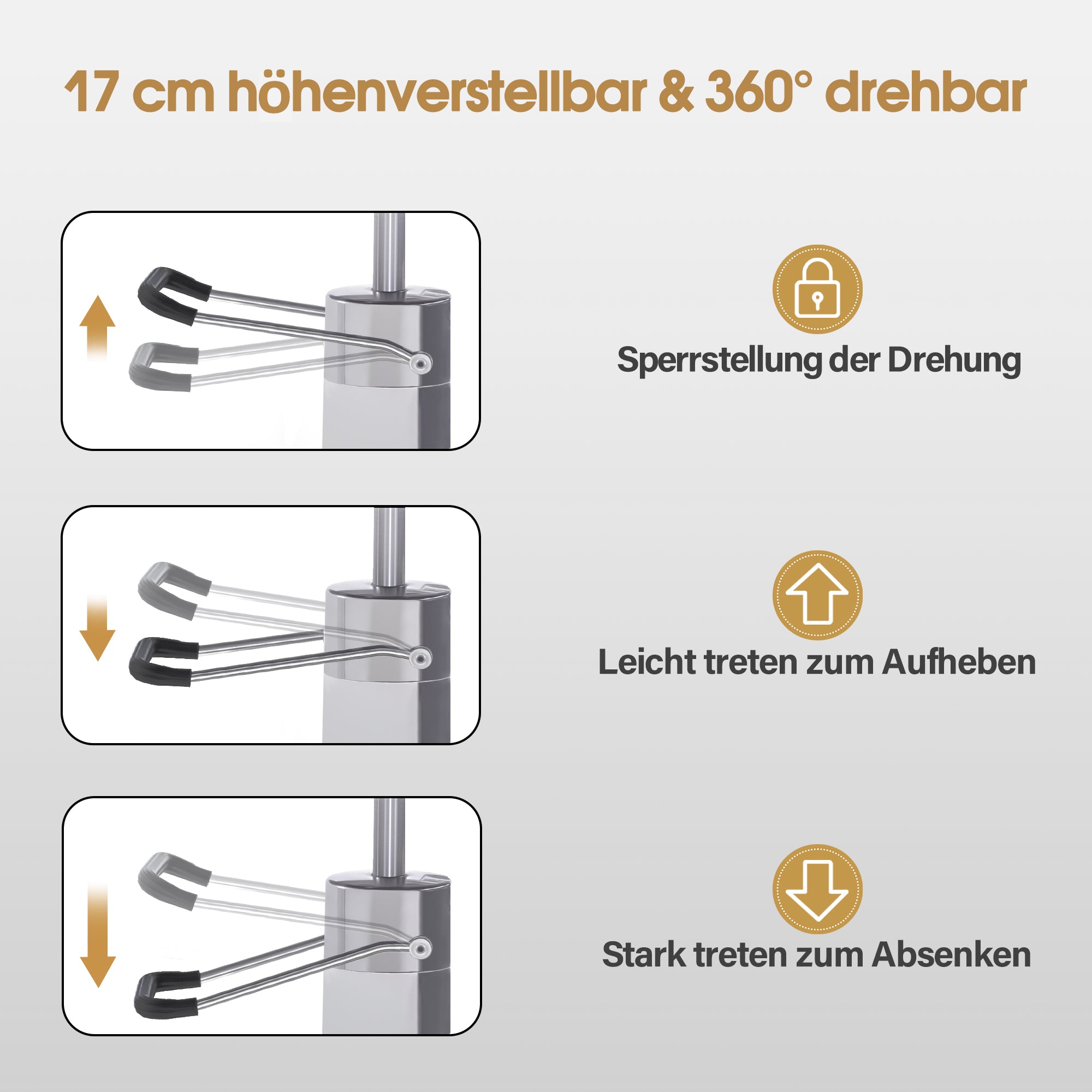 BarberPub Friseurstuhl mit Kopfstütze Kippbar, Friseureinrichtung  mit Hydraulikpumpe 360° Drehbar, Bedienungsstuhl Höhenverstellbar, Barber Stuhl Kunstleder, 3823