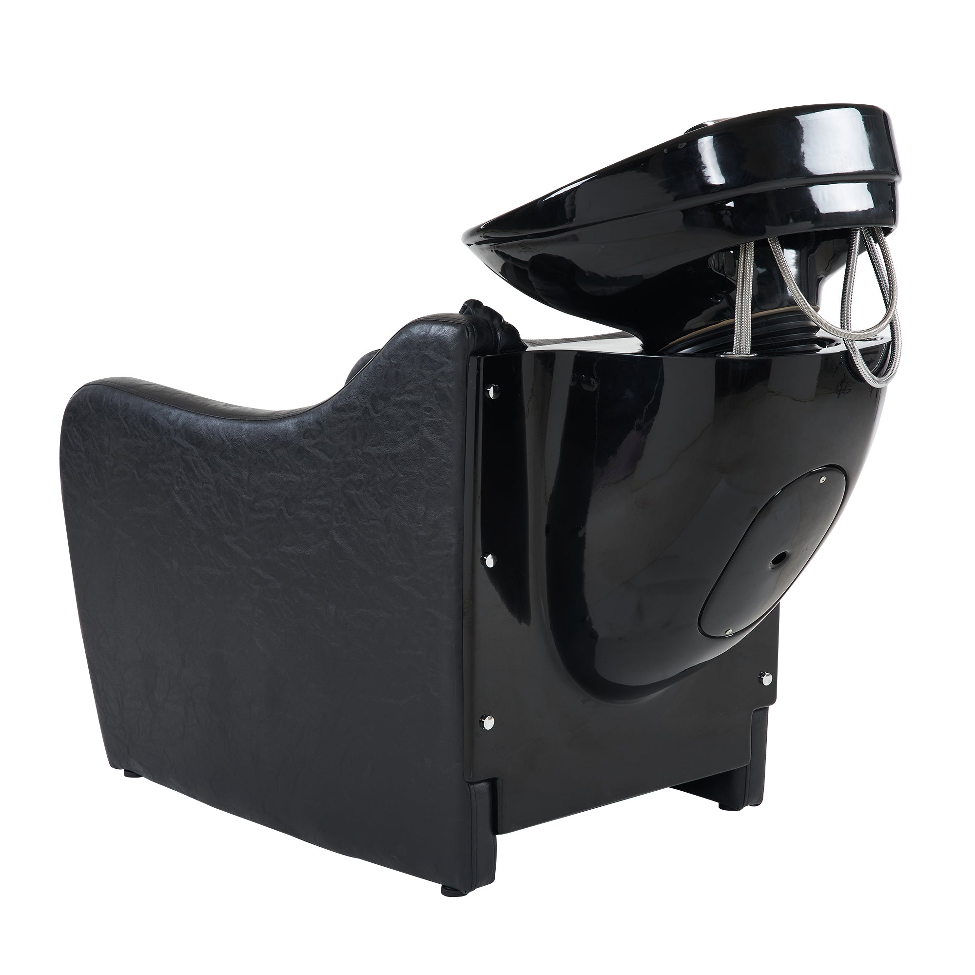 Poste de lavage pour évier de coiffure Barberpub, chaise de shampoing, chaise de lavage inversée, chaise de salon de coiffure, chaise de lavage pour salon SPA 9090 (noir) 