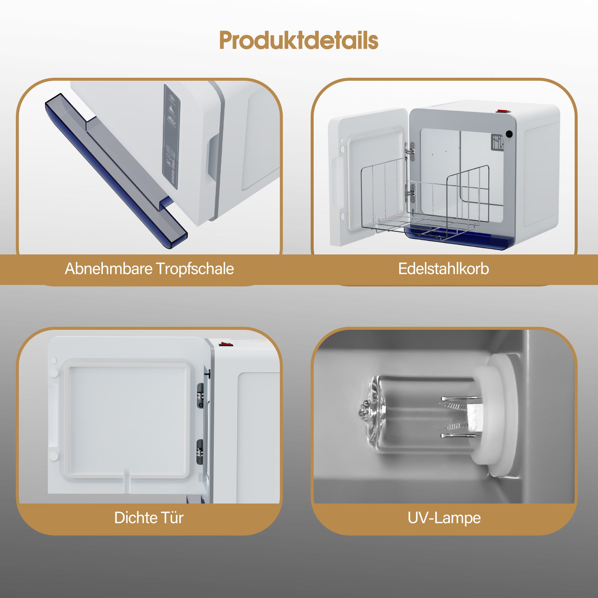 BarberPub Handtuchwärmer mit UV Sterilisator, 8L Handtuchheizkörper Elektrisch bis zu 24 Handtücher für Friseursalon & Kosmetikstudio, HW208W (Weiß)