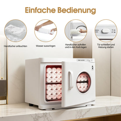 BarberPub 24L Handtuchwärmer Handtuchheizschrank 40–48 Handtücher, Handtuchheizkörper Elektrisch, Heißhandtuchwärmer 360° Heizfunktion für Spa, Friseursalon & Kosmetikstudio, HW224