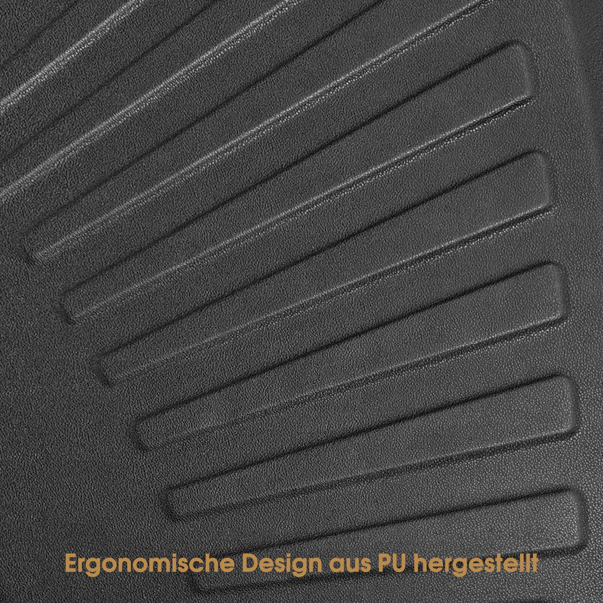 BarberPub Anti-Ermüdungsmatte für Friseure, Ergonomische Bodenmatte Friseurmatte für Barbershop Salon, Friseurbedarf 102X152 CM Halbkreis 2,5 CM dicke, M123 (Schwarz)