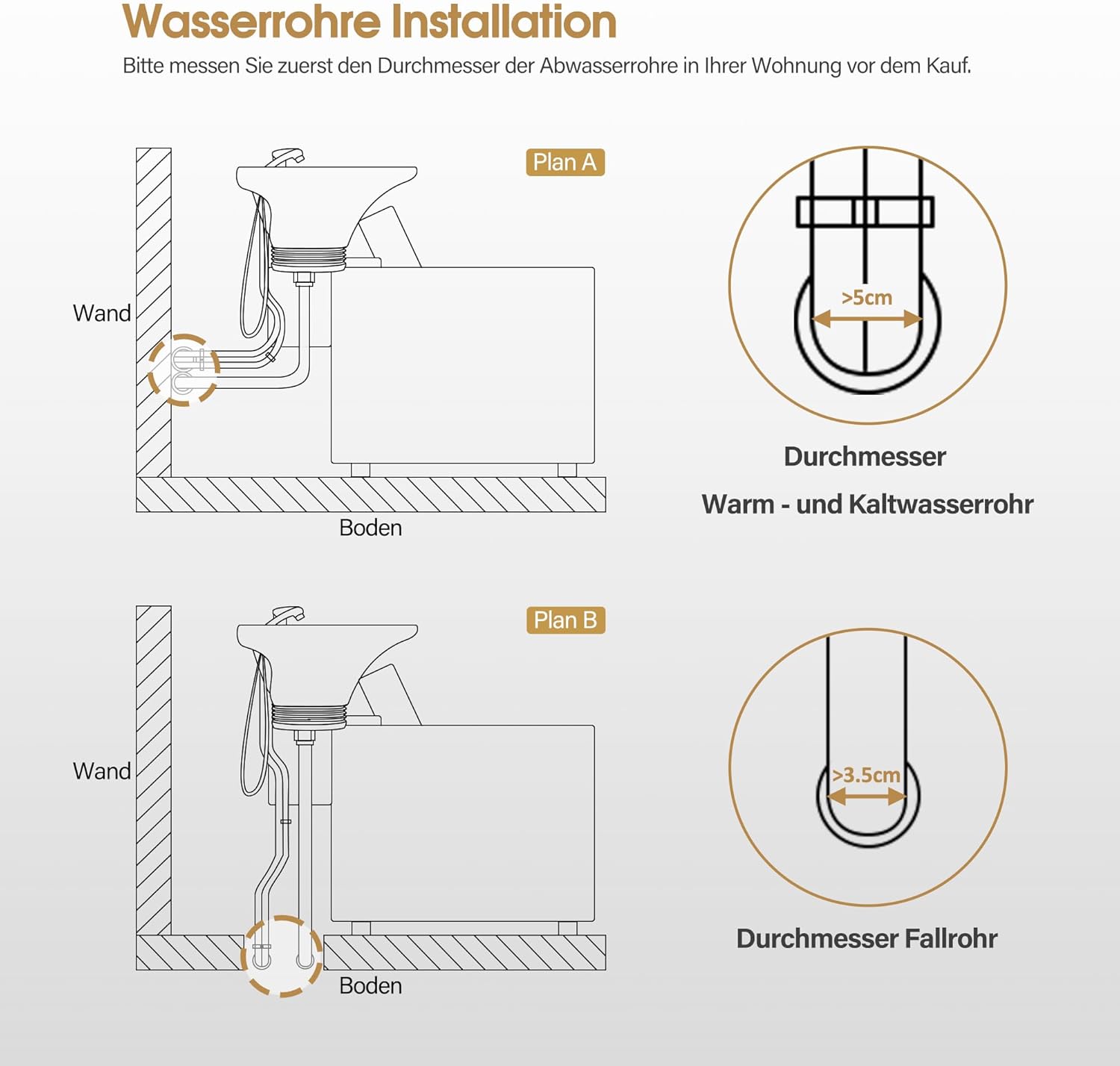 BarberPub Friseurstuhl mit Waschbecken & Edelstahlbasis, Friseurwaschbecken aus Keramik Verstellbar, Friseurwaschsessel für SPA Salon Friseur Waschplatz 8611