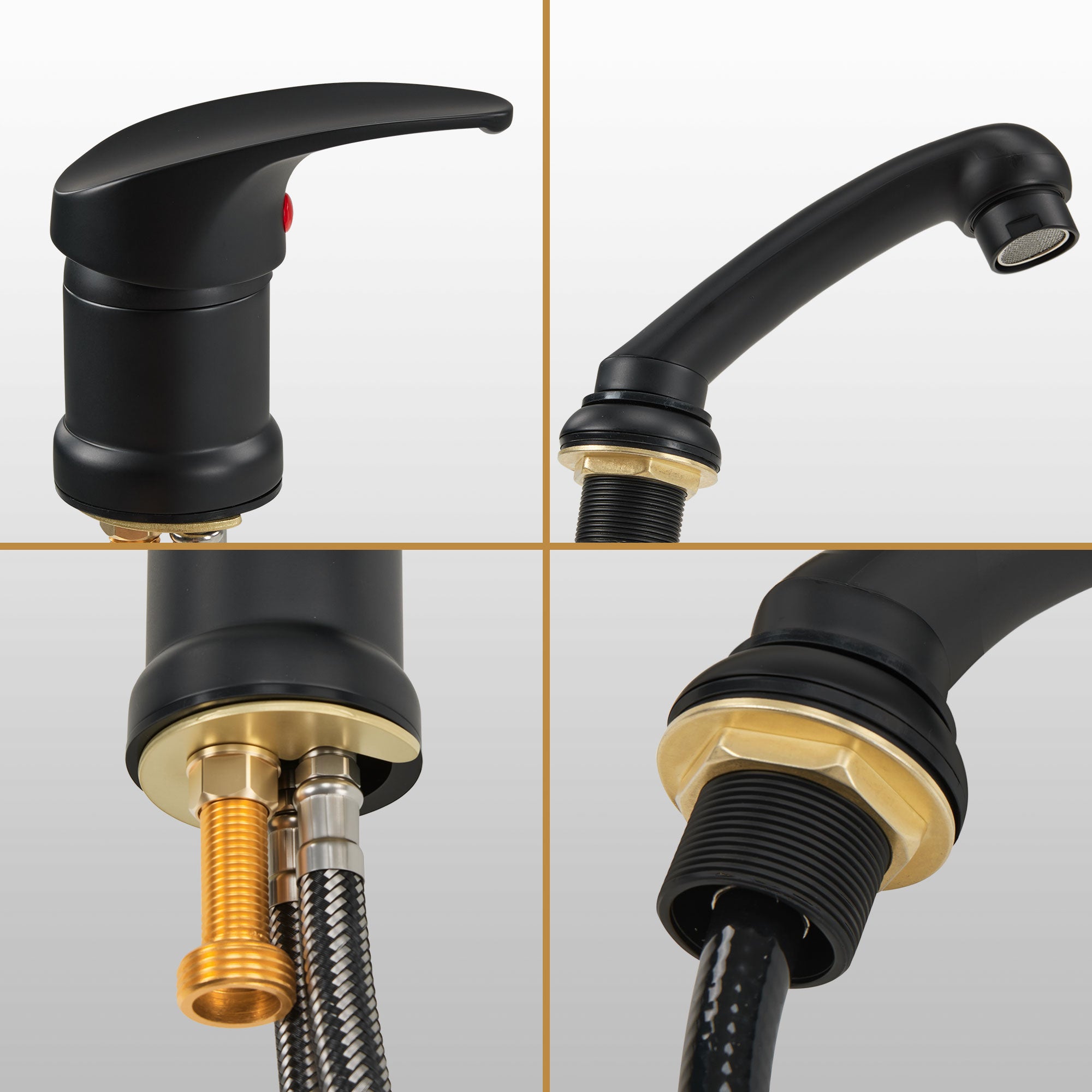 BarberPub Mixer Tap and Hand Shower Faucet for Salon Sink, Hairdressing Faucet for Barber Chair with Sink 8611 8675 8010 8670 8692 8620 8679, WH8005
