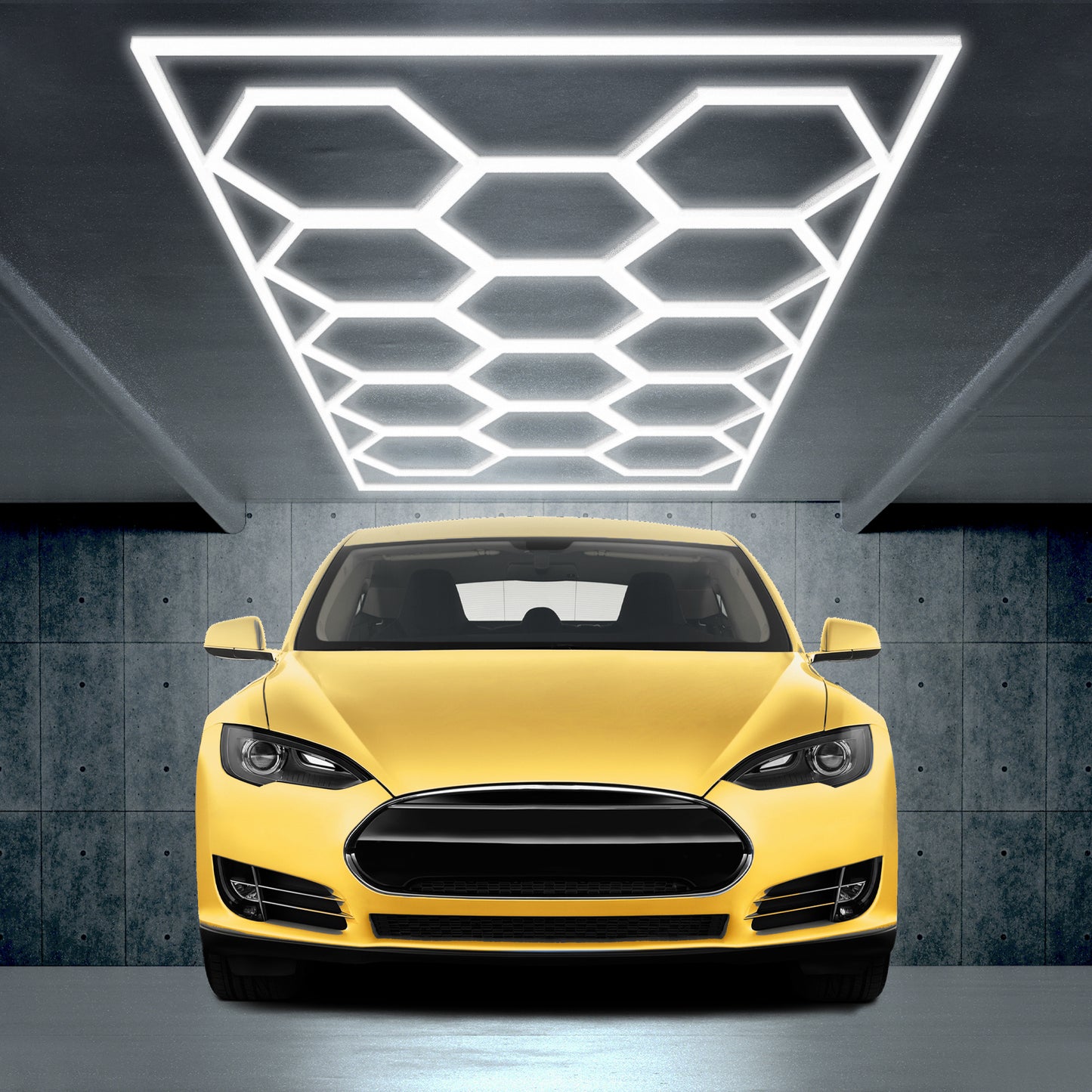 Barberpub Hexagon LED Garage Light, 68970LM 6500K Hexagon LED Beleuchtung für Werkstatt, Friseursalon, 14 Grid