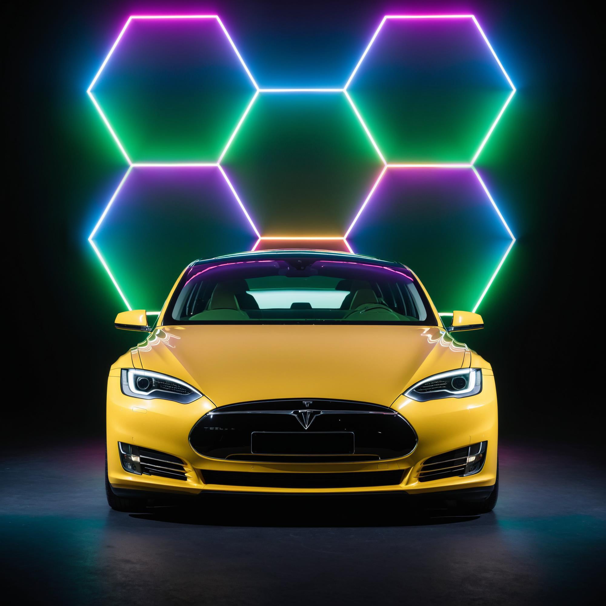 BarberPub Hexagon LED Garage Light, 7200LM Hexagon LED Beleuchtung für Werkstatt, Friseursalon, 5 Grid (LP007/RGB)