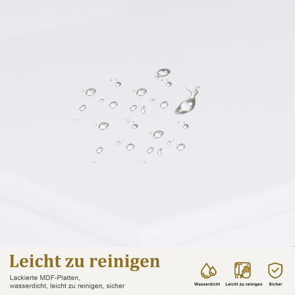 Barberpub Manikürtisch mit 2 Schubladen, Nageltisch mit Absaugung Weiß, Nagelfrisiertisch aus Holz, 4 Schrank, Regal, 2 Staubsaugerbeutel, Schreibtisch für Nagelstudio, 55x120x112,5cm, 2456