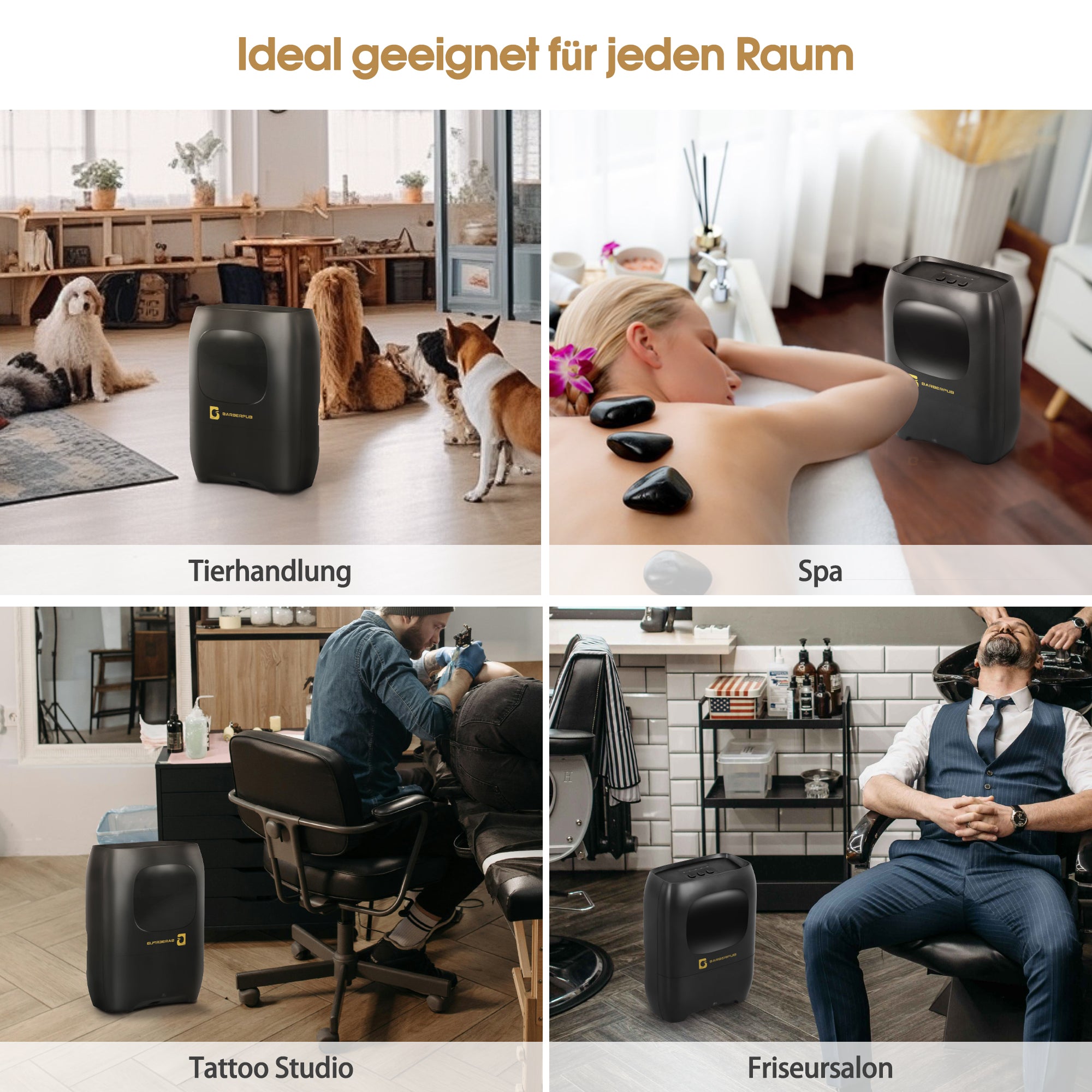 BarberPub Elektrische Kehrbesen Haarsauger mit Sensor Automatisch, Haarstaubsauger mit Große Kapazität 7L, Hohe Saugkraft, Staubsauger & Automatic Dustpan für Friseursalons, mit Handdüse, 700 W,S202BK (Schwarz)