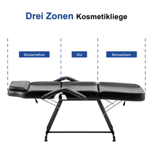 Barberpub Kosmetikliege Therapieliege Massageliege Tattooliege Kosmetikstuhl 0015BK/W