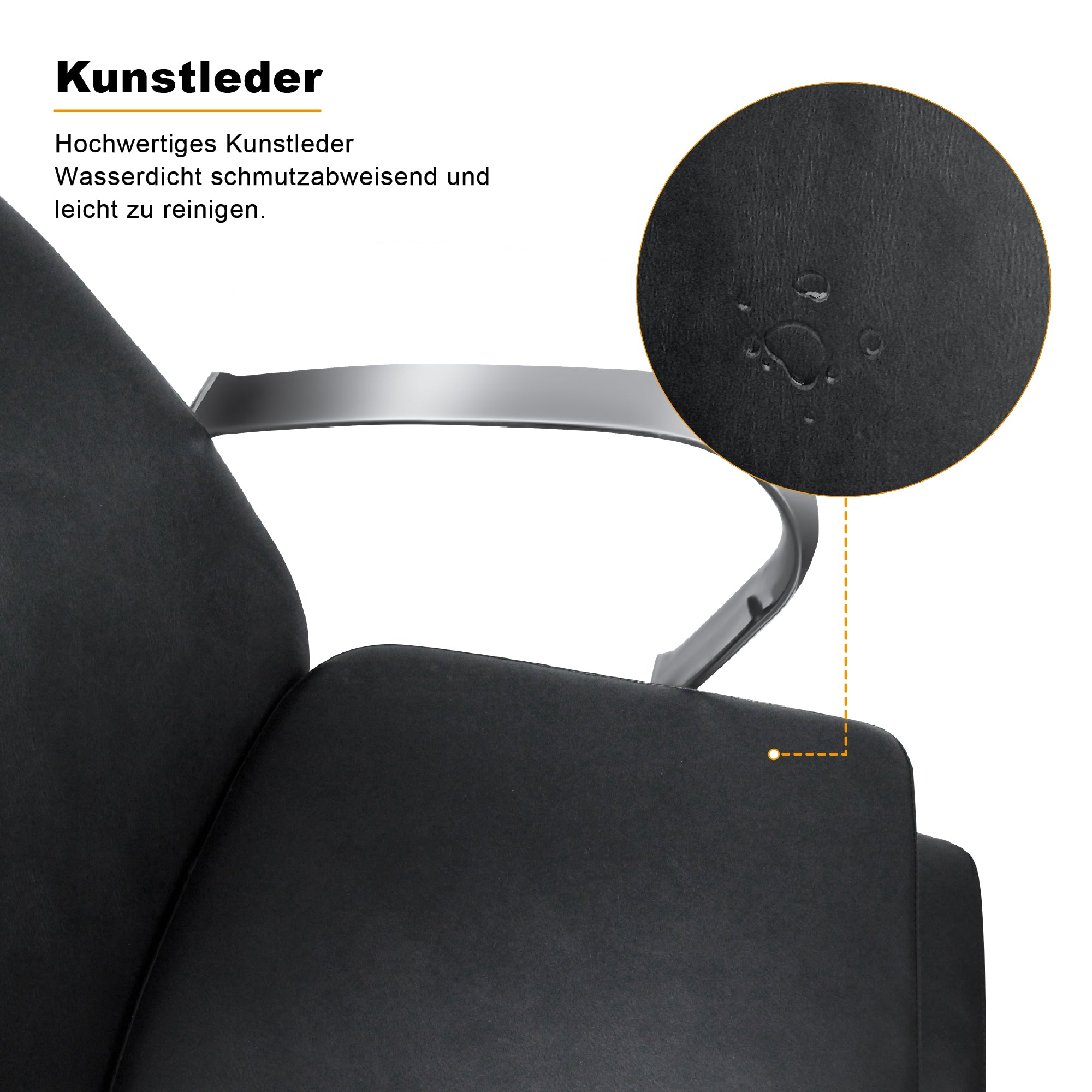BarberPub Rückwärtswaschanlage Friseurwaschplatz Waschsessel Schwarz 0648BK