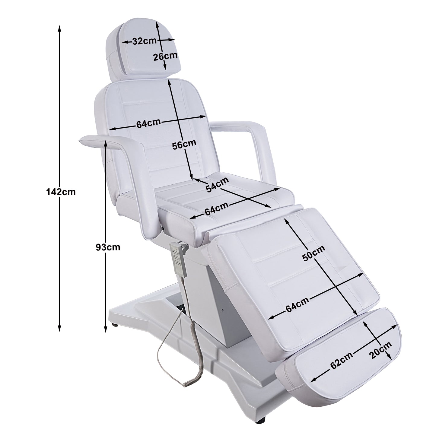 Barberpub Elektrische Kosmetikliege Therapieliege Massageliege 3 Motor 0273W