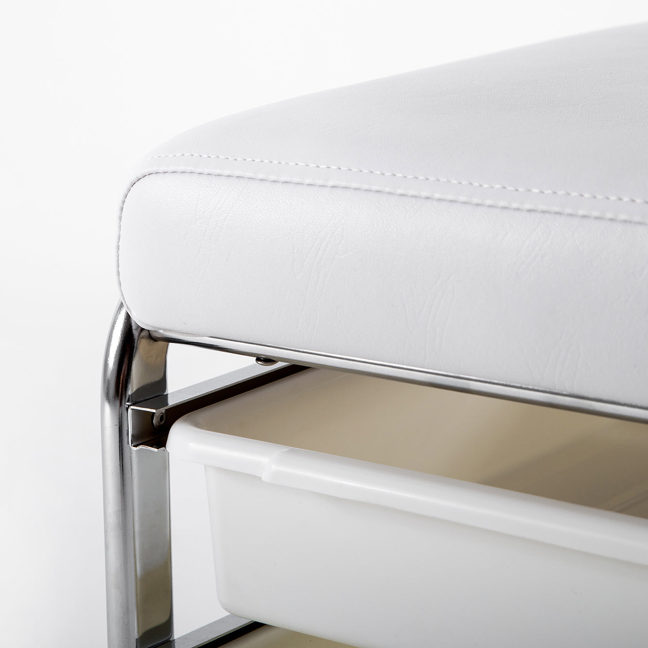 Barberpub Fußpflegehocker Pedikürhocker Rollhocker Maniküre Nagel Kosmetikstuhl 5005BK/W
