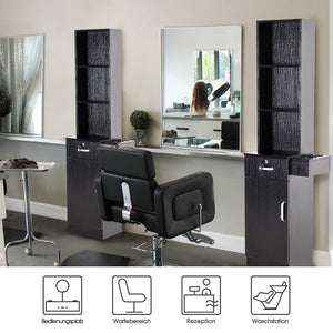 BarberPub multifunktionale wandmontiert Schrankkombination Friseur Salon SPA 5206BK