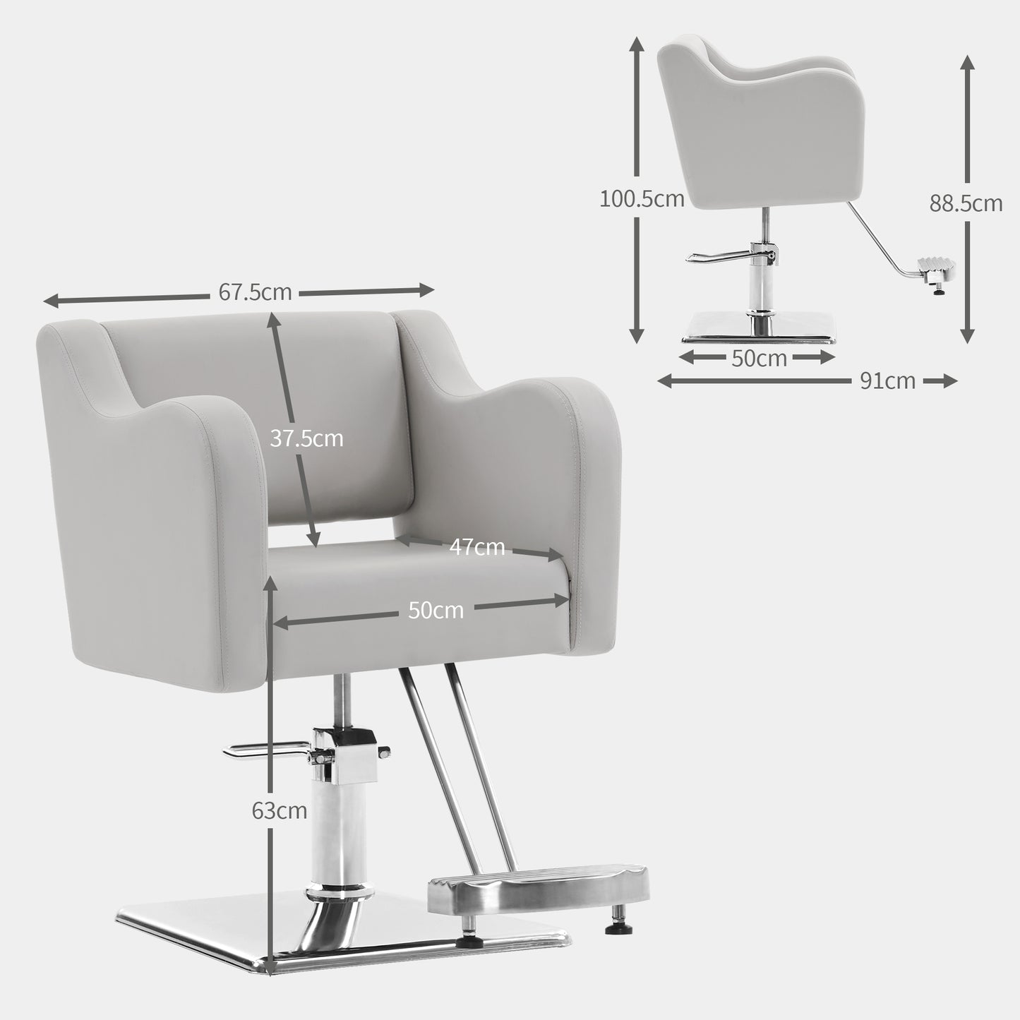 Barberpub Hydraulischer Friseurstuhl, Friseursessel Bedienungsstuhl  Höhenverstellbar, barber chair Drehstuhl Schönheitssalon-stuhl Friseureinrichtung, Kunstleder, 3802