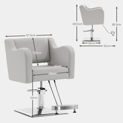 Barberpub Hydraulischer Friseurstuhl, Friseursessel Bedienungsstuhl  Höhenverstellbar, barber chair Drehstuhl Schönheitssalon-stuhl Friseureinrichtung, Kunstleder, 3802