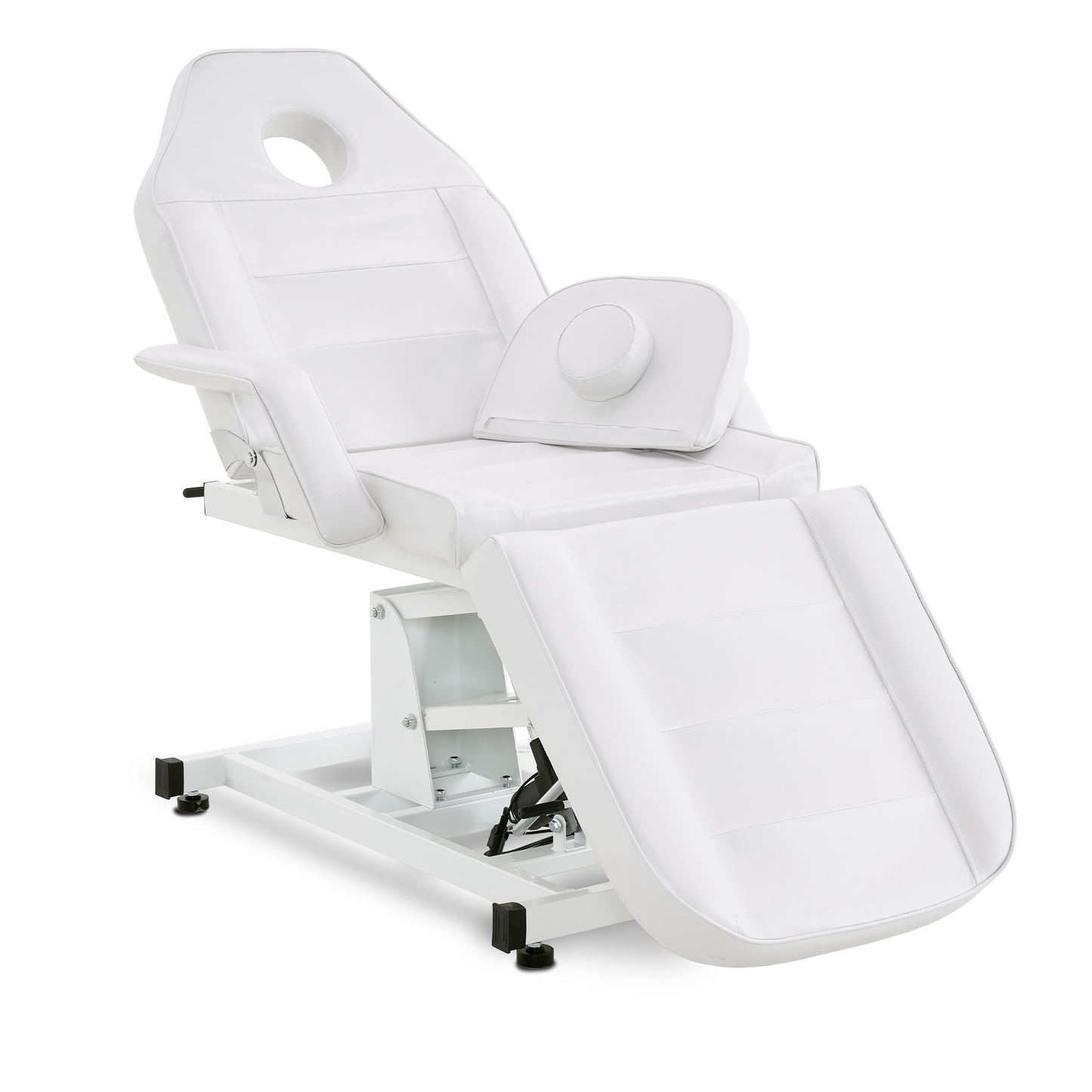 Barberpub Elektrische Tattoo Liege Massageliege, Kosmetikliege Set, Therapieliege Schönheitsausrüstung klappbar & höhenverstellbar, 0100 (Schwarz / Weiß)