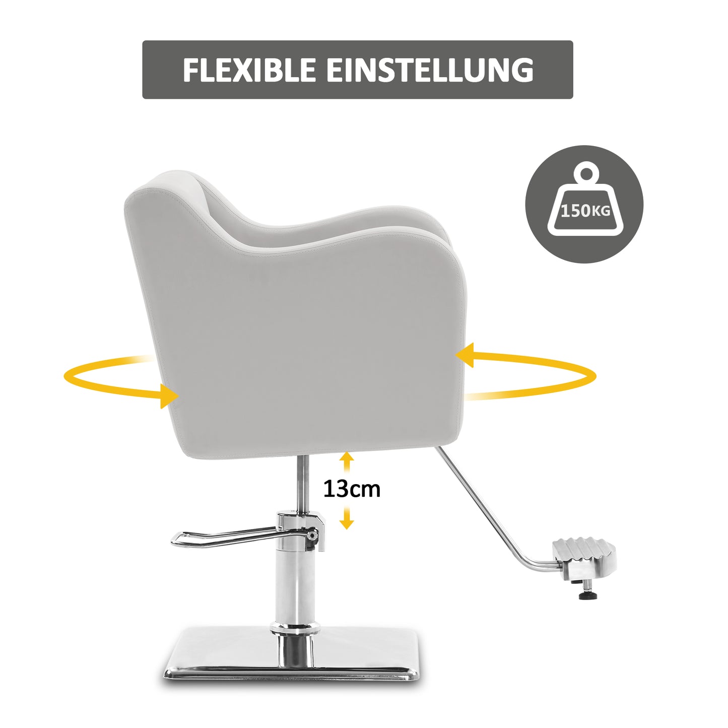 Barberpub Hydraulischer Friseurstuhl, Friseursessel Bedienungsstuhl  Höhenverstellbar, barber chair Drehstuhl Schönheitssalon-stuhl Friseureinrichtung, Kunstleder, 3802