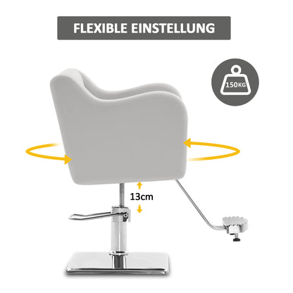 Barberpub Hydraulischer Friseurstuhl, Friseursessel Bedienungsstuhl  Höhenverstellbar, barber chair Drehstuhl Schönheitssalon-stuhl Friseureinrichtung, Kunstleder, 3802