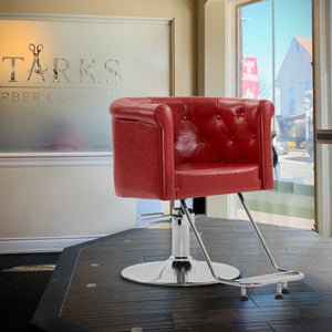 Barberpub Hydraulischer Friseurstuhl, Friseursessel Bedienungsstuhl  Höhenverstellbar, barber chair Drehstuhl Schönheitssalon-stuhl Friseureinrichtung, Kunstleder, 3807