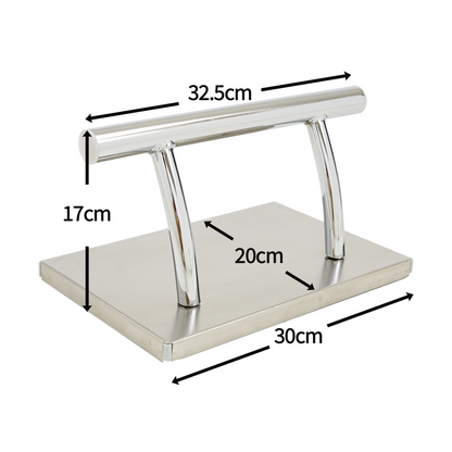 Barberpub Edelstahl Fußstütze Professional Friseurfußstütze, mobile Fuß Pedal Fußauflage, foot rest Fußablage Friseurstuhl Salonausstattung, FT001, (Silber/Gold)