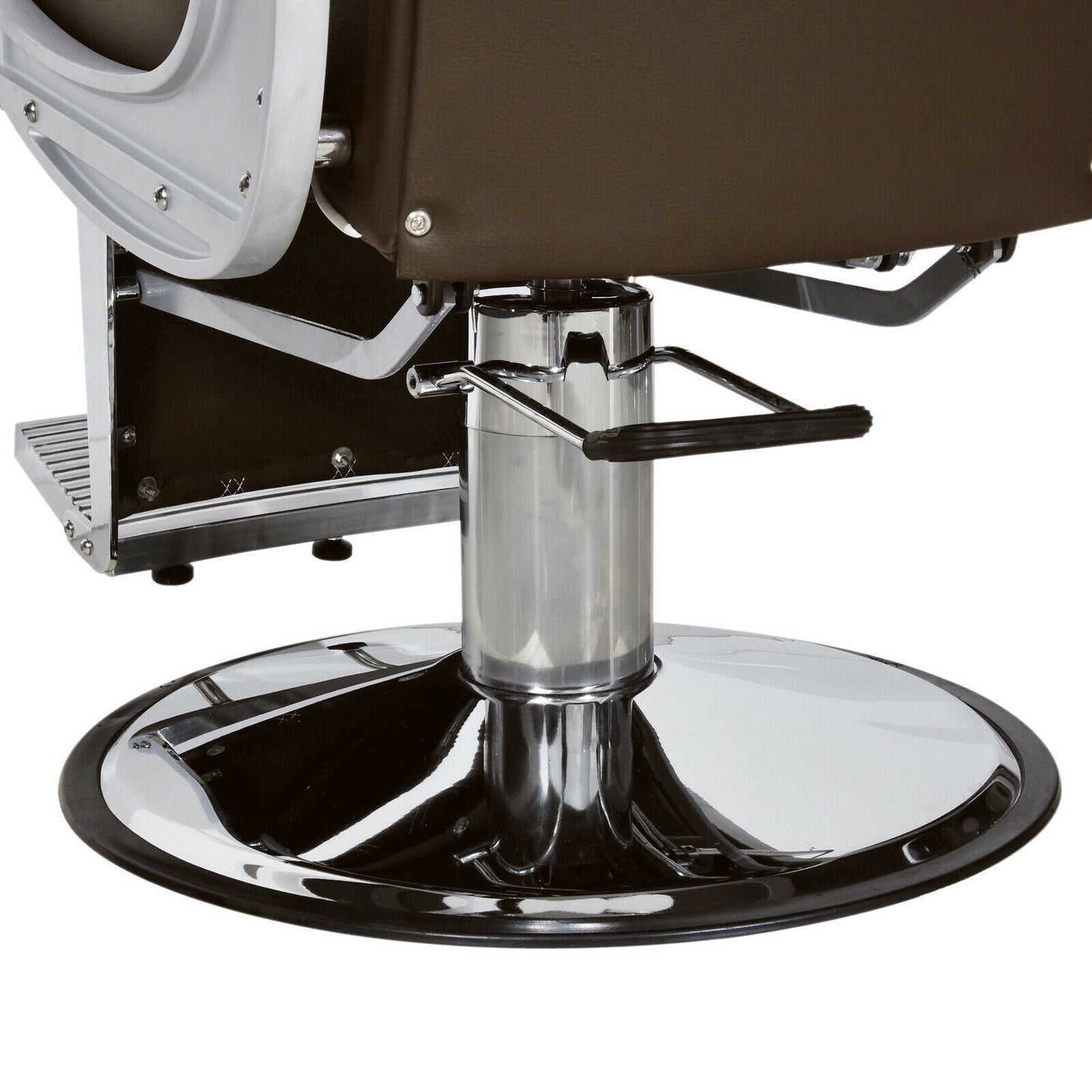 Barberpub hydraulischer Friseurstuhl 3810BR, Friseursessel mit Retro/ Vintage Stil, Bedienungsstuhl Friseureinrichtung Salon SPA 140° Kippbar, Kunstleder, 51 × 48 × 107 cm